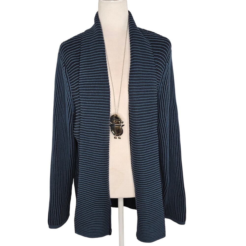 Coldwater Creek EUC cardigan open sweater XL dark blue